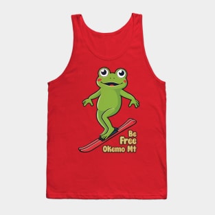 Cute Frog Skiing Okemo Mountain Tank Top